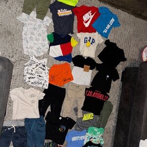 Nike Kids Red and Blue Shirt